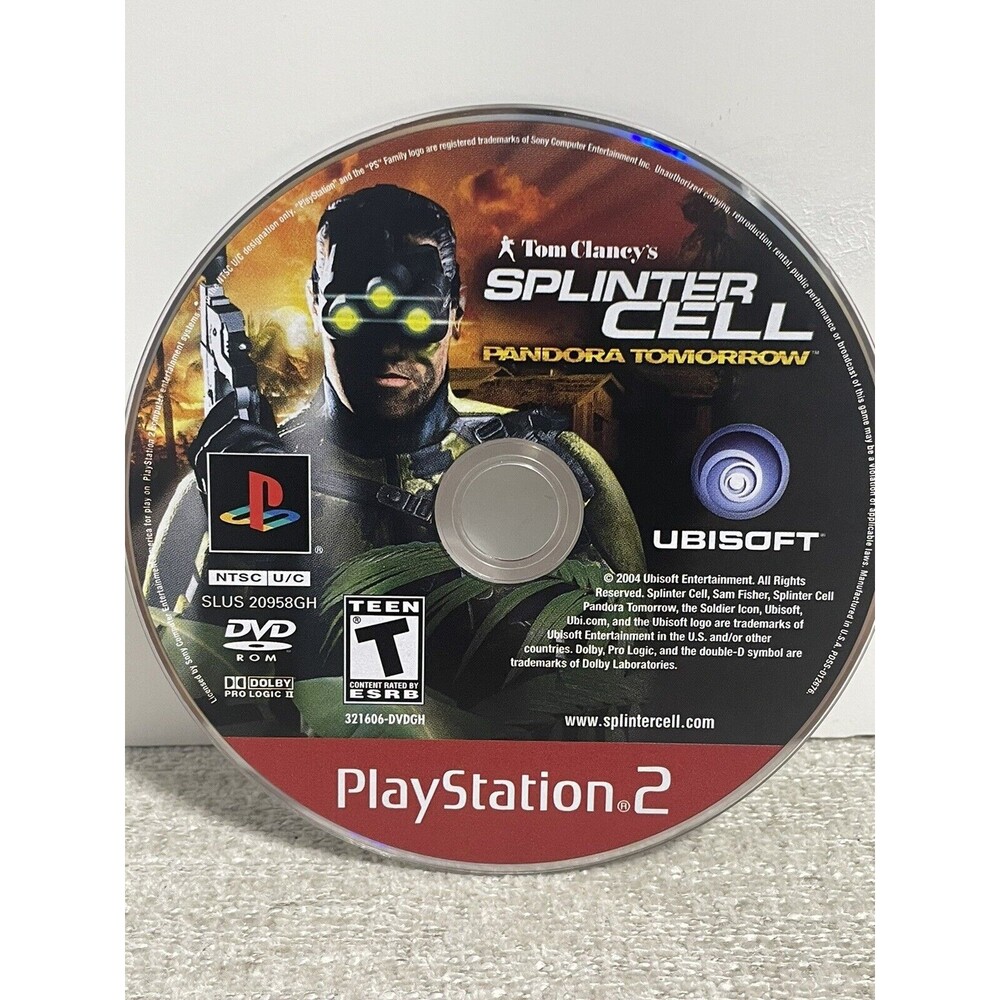 Splinter Cell: Pandora Tomorrow )Sony Playstation 2 PS2) Disc Only